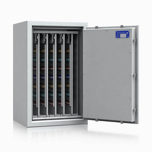 ISS safe4key Schlüsseltresor lichtgrau mit 600 Haken, Doppelbartschloss, 50,0 x 42,0 x 80,0 cm, 1 St.