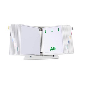 tarifold Sichttafelsystem 435202 DIN A5 weiß mit 20 St. Sichttafeln, 1 St.