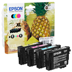 EPSON 604XL/T10H64 schwarz, Druckerpatronen, cyan, magenta, 4er-Set Printus gelb 
