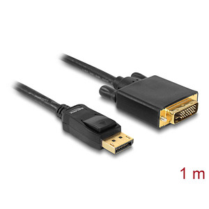 DeLOCK DisplayPort 1.1/DVI Kabel 1,0 m schwarz, 1 St.