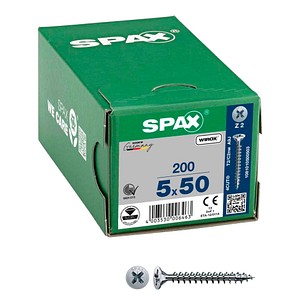 SPAX® Universalschrauben Z2 Senkkopf WIROX 1081010500503 5 mm x 50 mm, 200 St.