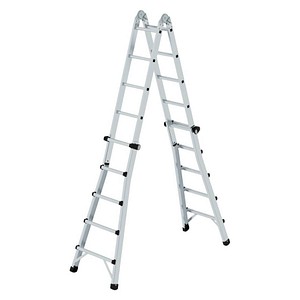 MUNK Gelenkleiter 32017 silber 4x 5 Sprossen, H: 530,0 cm