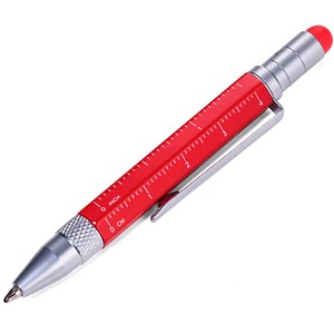 TROIKA® Kugelschreiber LILIPUT TOOL PEN rot, Schreibfarbe: schwarz, 1 St.